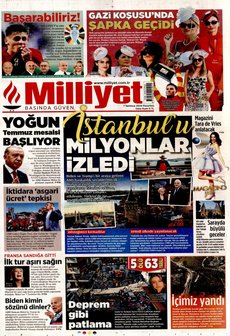 MİLLİYET 1 Temmuz 2024 Gazete Manşeti Küçük