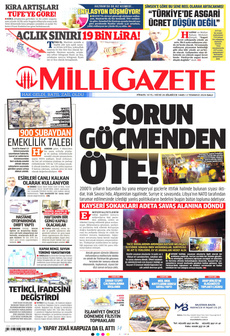 MİLLİ GAZETE 2 Temmuz 2024 Gazete Manşeti Küçük