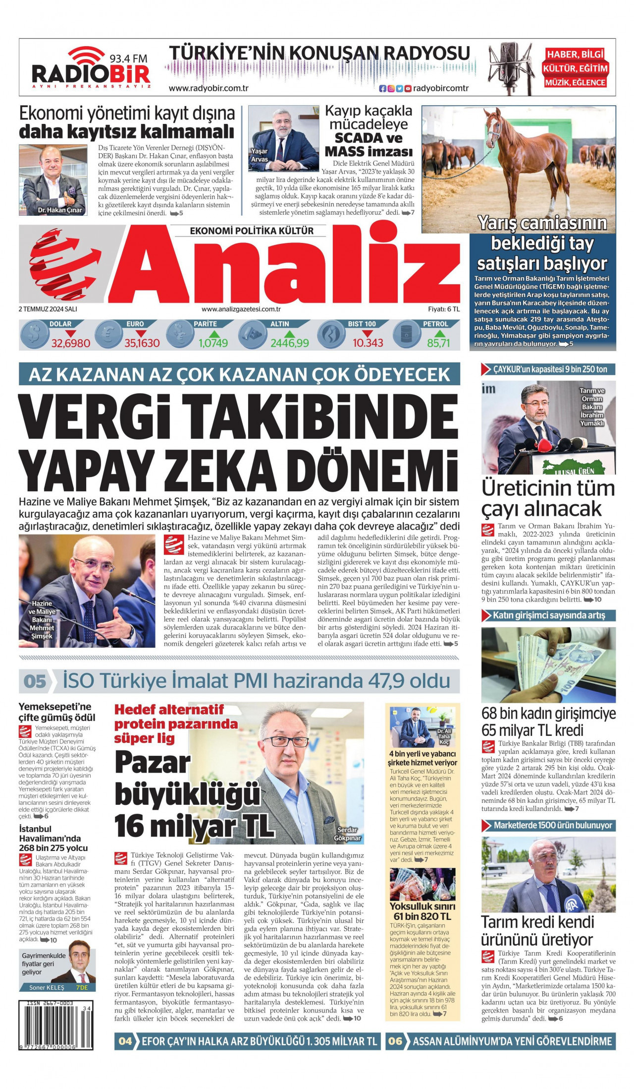 ANALİZ 2 Temmuz 2024 Gazete Manşeti Büyük