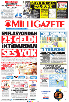 MİLLİ GAZETE 4 Temmuz 2024 Gazete Manşeti Küçük