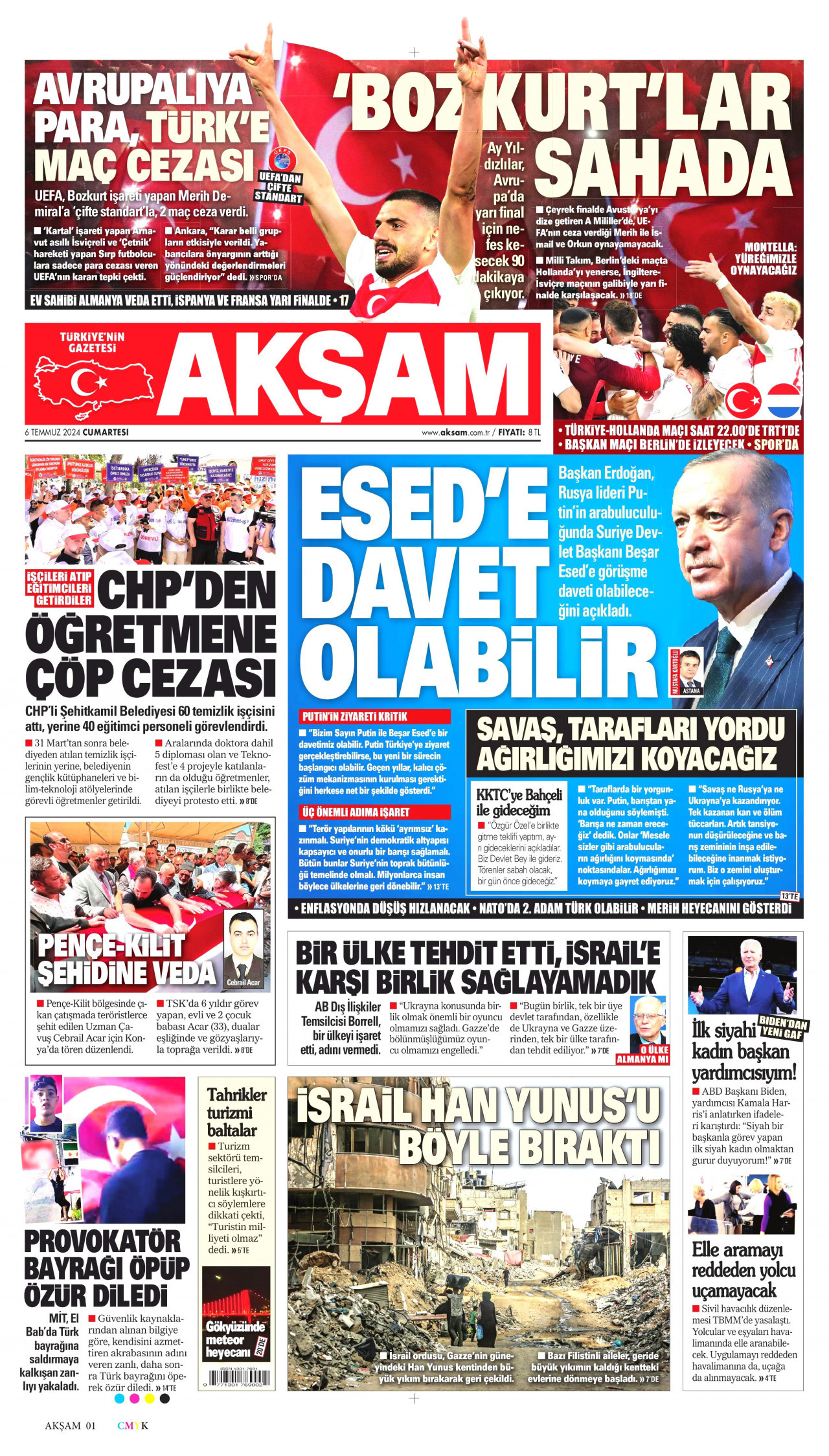 AKŞAM 6 Temmuz 2024 Gazete Manşeti Büyük