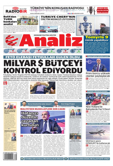 ANALİZ 22 Ekim 2024 Gazete Manşeti Küçük