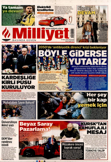 MİLLİYET 13 Mart 2025 Gazete Manşeti Küçük