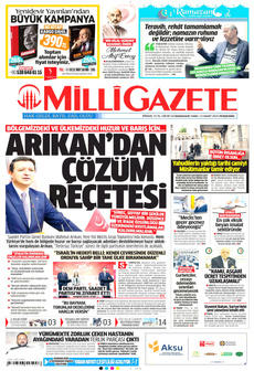 MİLLİ GAZETE 13 Mart 2025 Gazete Manşeti Küçük