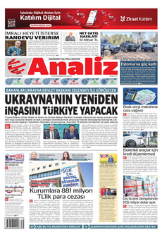 ANALİZ 13 Mart 2025 Gazete Manşeti Küçük