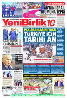 YENİBİRLİK 12 Temmuz 2025 Gazete Manşeti Küçük