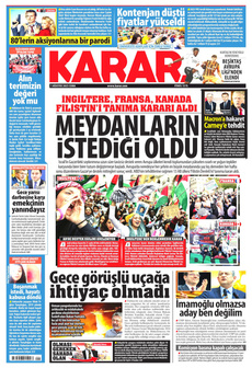 KARAR 1 Ağustos 2025 Gazete Manşeti Küçük