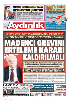 AYDINLIK GAZETESİ 1 Ağustos 2025 Gazete Manşeti Küçük