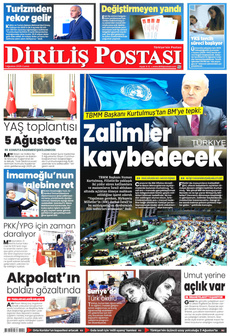 DİRİLİŞ POSTASI 1 Ağustos 2025 Gazete Manşeti Küçük