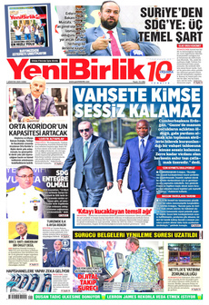 YENİBİRLİK 1 Ağustos 2025 Gazete Manşeti Küçük