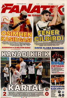 FANATİK 1 Ağustos 2025 Gazete Manşeti Küçük
