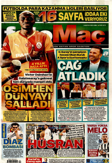 FOTOMAÇ 1 Ağustos 2025 Gazete Manşeti Küçük