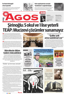 AGOS 1 Ağustos 2025 Gazete Manşeti Küçük