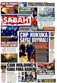 SABAH 12 Eylül 2025 Gazete Manşeti Küçük