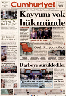 CUMHURİYET 12 Eylül 2025 Gazete Manşeti Küçük