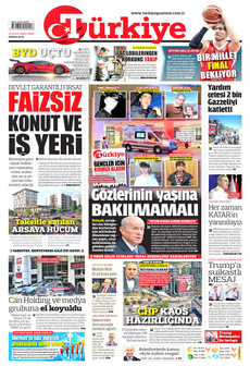 TÜRKİYE GAZETESİ 12 Eylül 2025 Gazete Manşeti Küçük