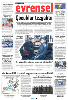 EVRENSEL 12 Eylül 2025 Gazete Manşeti Küçük