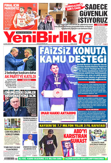 YENİBİRLİK 12 Eylül 2025 Gazete Manşeti Küçük
