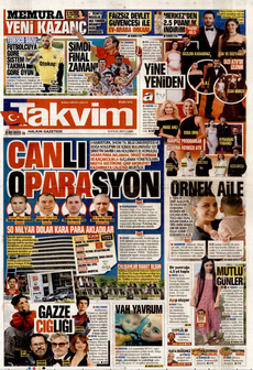 TAKVİM 12 Eylül 2025 Gazete Manşeti Küçük