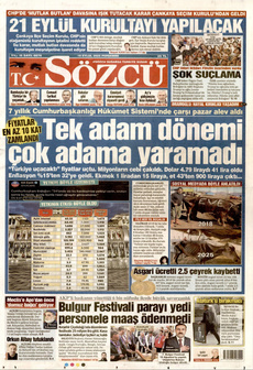 SÖZCÜ 18 Eylül 2025 Gazete Manşeti Küçük