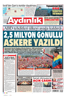 AYDINLIK GAZETESİ 18 Eylül 2025 Gazete Manşeti Küçük