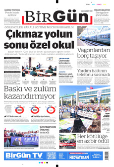 BİRGÜN 18 Eylül 2025 Gazete Manşeti Küçük