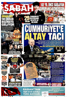 SABAH 29 Ekim 2025 Gazete Manşeti Küçük