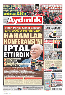 AYDINLIK GAZETESİ 29 Ekim 2025 Gazete Manşeti Küçük