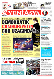 YENİ ASYA 29 Ekim 2025 Gazete Manşeti Küçük
