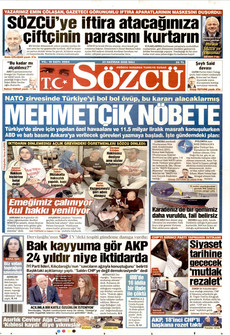 SÖZCÜ 23 Haziran 2026 Gazete Manşeti Küçük