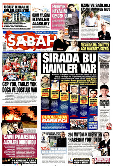 SABAH 3 Ağustos 2026 Gazete Manşeti Küçük