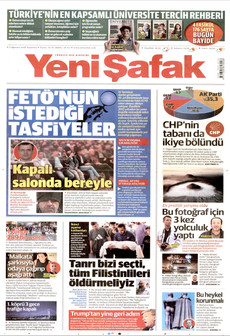 YENİ ŞAFAK 3 Ağustos 2026 Gazete Manşeti Küçük