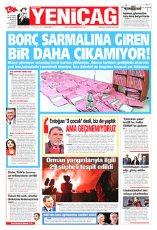 YENİÇAĞ 3 Ağustos 2026 Gazete Manşeti Küçük
