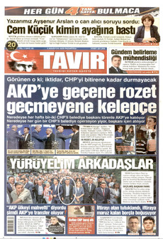 TAVIR GAZETESİ 3 Ağustos 2026 Gazete Manşeti Küçük